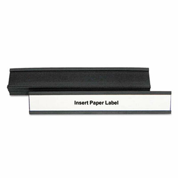 Bi-Silque Magnetic Card Holders- 6 in.w x 1 in.h- Black, 10PK FM2632